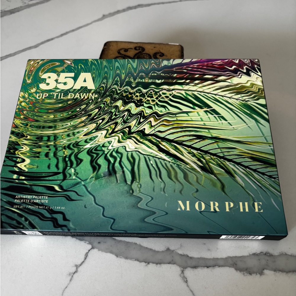 Morphe 35A Up Til Dawn Palette with Green and Gold Hues